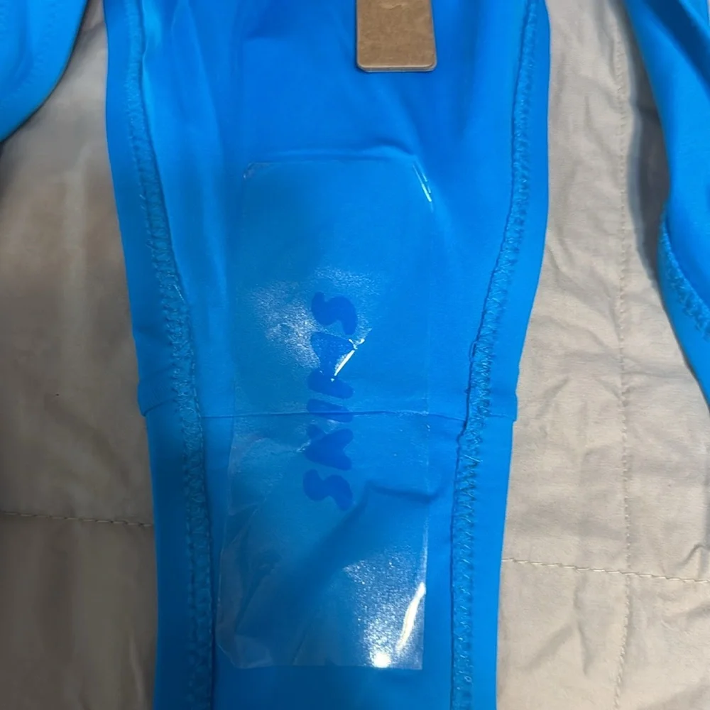 Skins recycled Vibrant Blue cheeky tanga Bikini Bottom size 4X